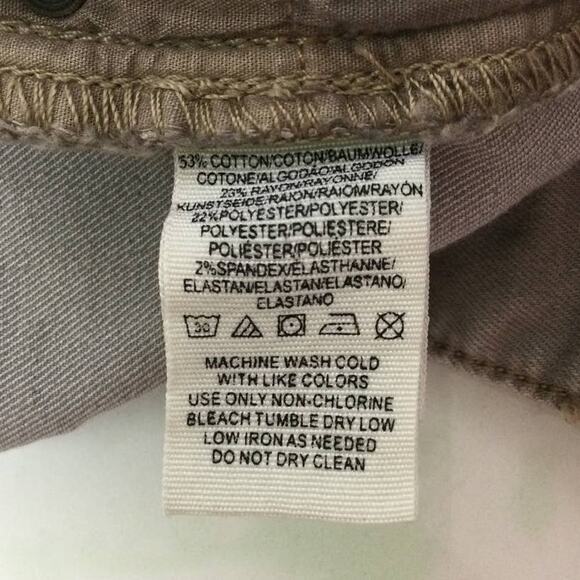 Free People Khaki Distressed Skinny Jeans Size 2 W26 - Picture 6 of 7